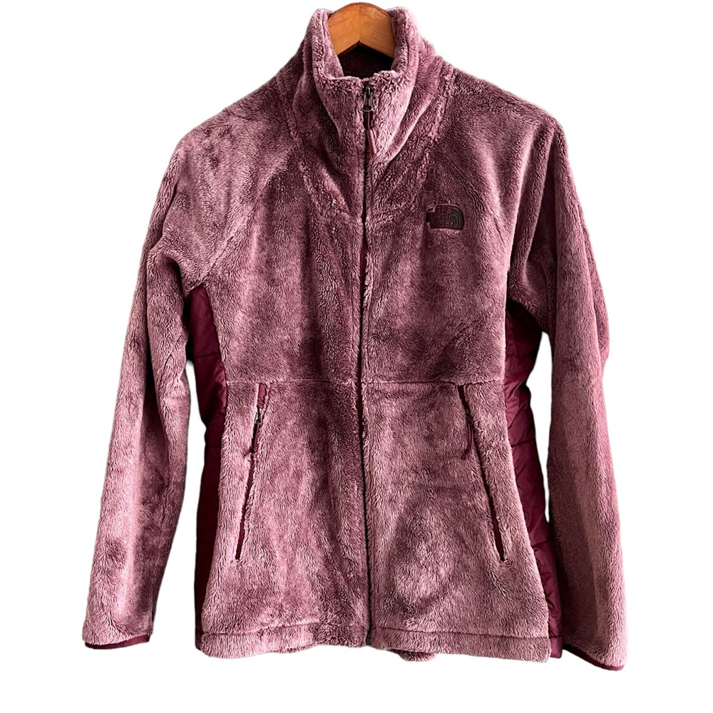 The North Face Women’s Luxe Osito Soft Burgundy Fleece Jacket Full Zip Medium